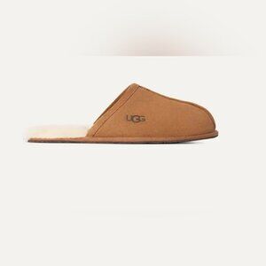 Like New UGG Scuffette Suede Upper Recycled Foam Logo Upcycle Wool Slipper M7/W9